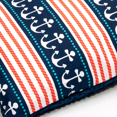 Poduszka dziecięca 40 x 60 cm Minky ANCHOR navy blue 2