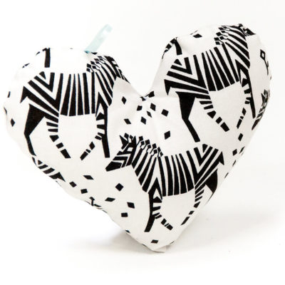 Ozdoba bawełniana serce ZEBRA