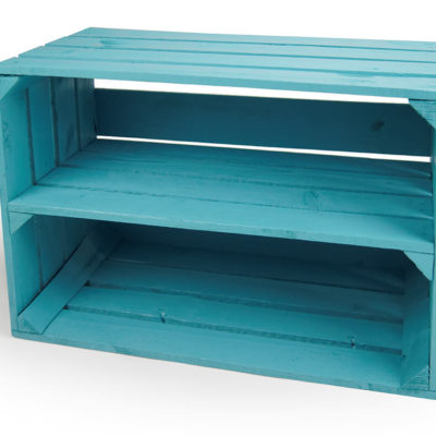 Skrzynia regałowa turkusowa z półką VIA DOMO 1