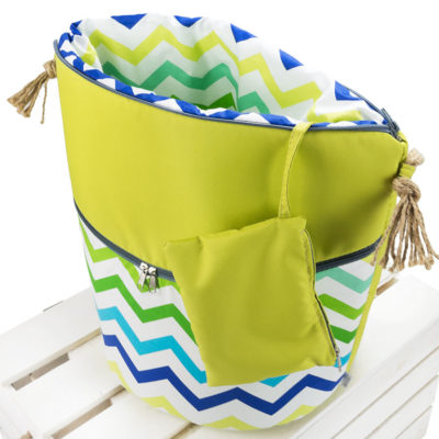 Torba na ramię OLIWKOWA, duża, z etui na drobiazgi 6