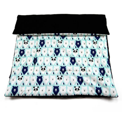 Kołderka TEDDY'S NIGHT 80x100 cm bawełna czarna Mon Miracle 2