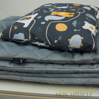 Komplet VELVET gray FRIENDS 80x100 cm i 30x40 cm 2