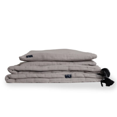 06 Komplet pościeli muślinowej SIMPLY TAUPE