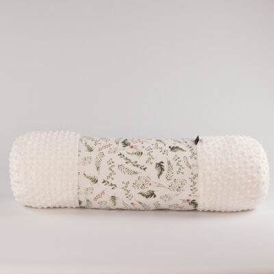 Poduszka wałek GARDEN white Minky